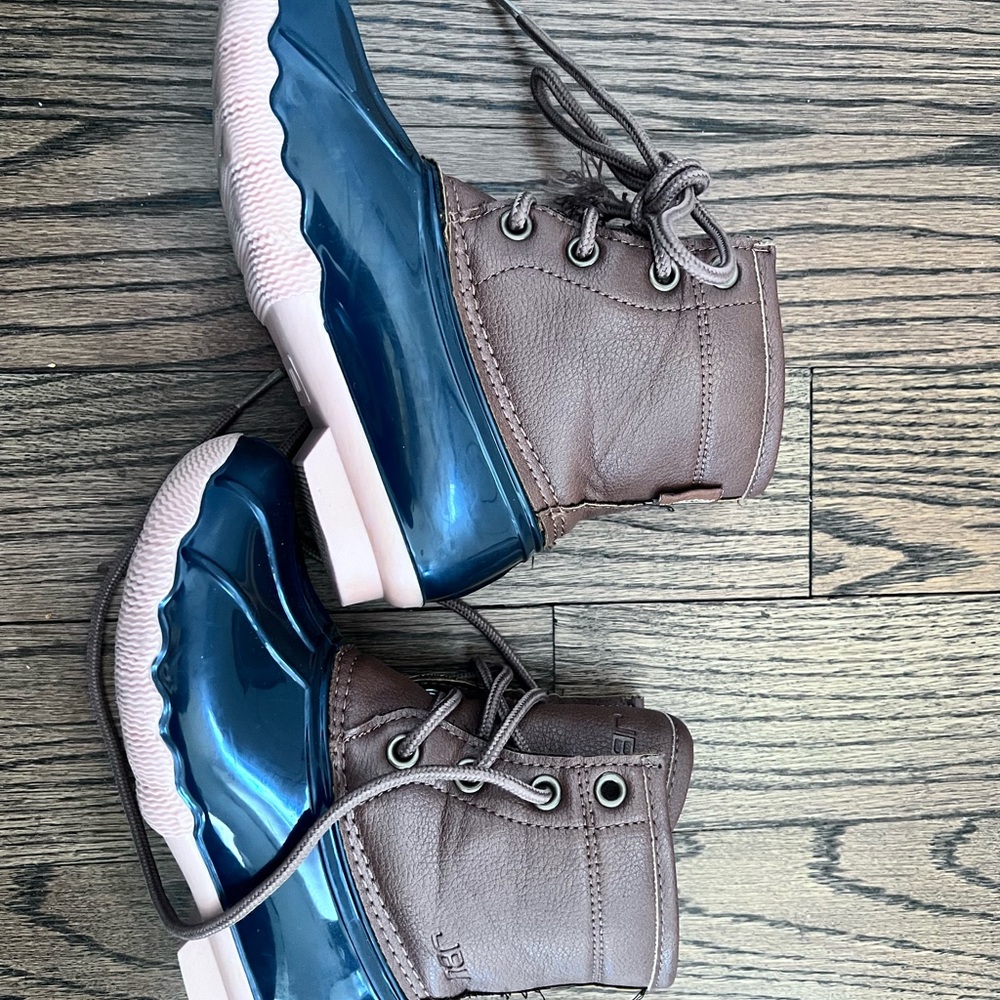 JBU Kids Rain & Snow Boots - Brown and Blue